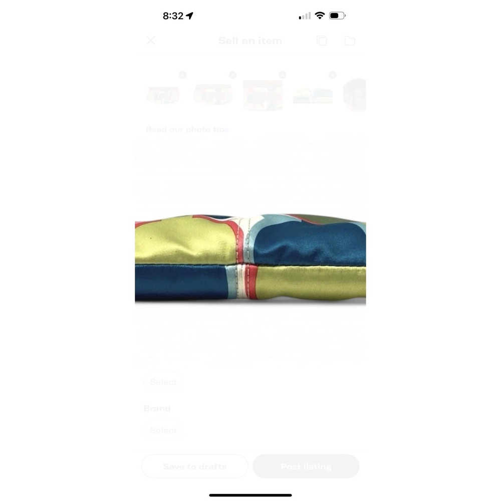 Coach Multicolor Soho Satin Pleated Clutch Colorful Statement Piece Evening - Picture 5 of 10